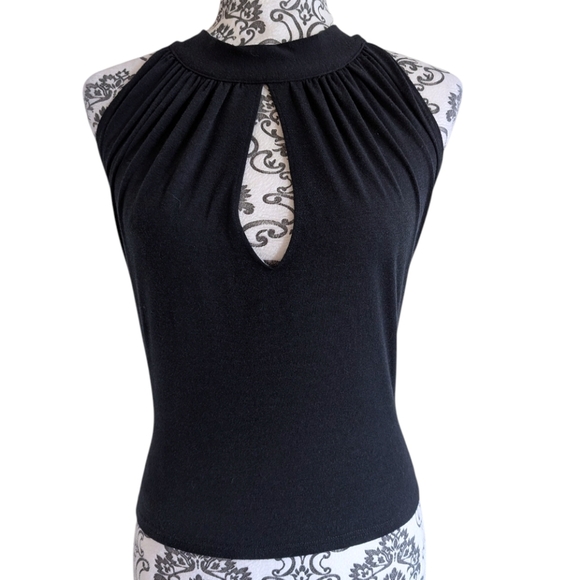 Amanda Uprichard Halter Top Women Med Y2K Whimsigoth Indie Boho Backless Black - Picture 2 of 9